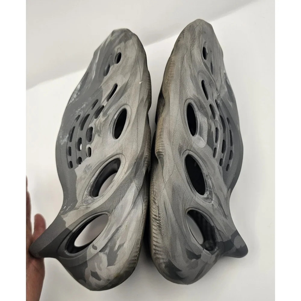 adidas Yeezy Foam Runner Slip-On Sandals Gray Black Blue Marble Breathable Men